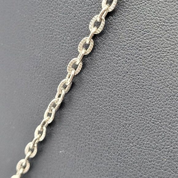 Vintage Signed R. Tennesmed Sweden Pewter Necklace Carved Heart Flower Pendant - Picture 11 of 14